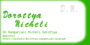 dorottya micheli business card